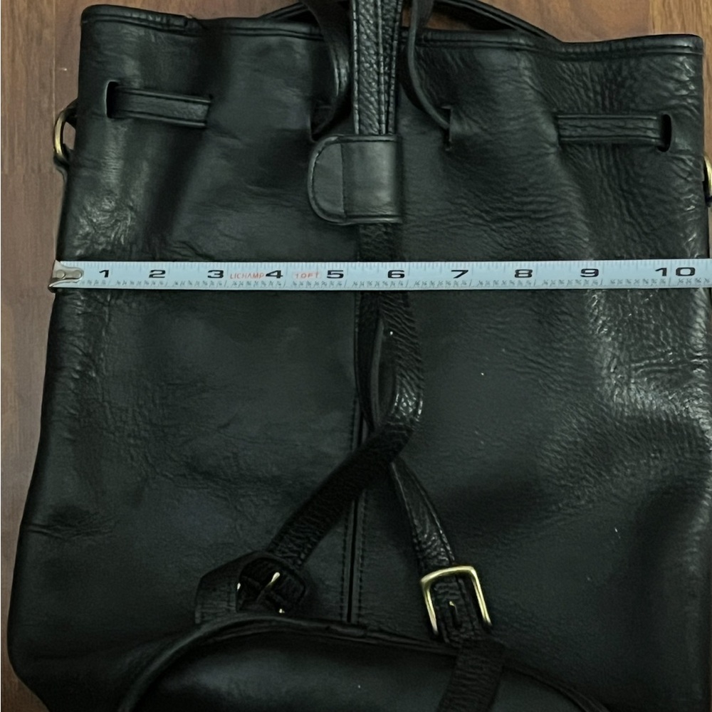 Coach Elegant Black Leather Backpack - Picture 13 of 15
